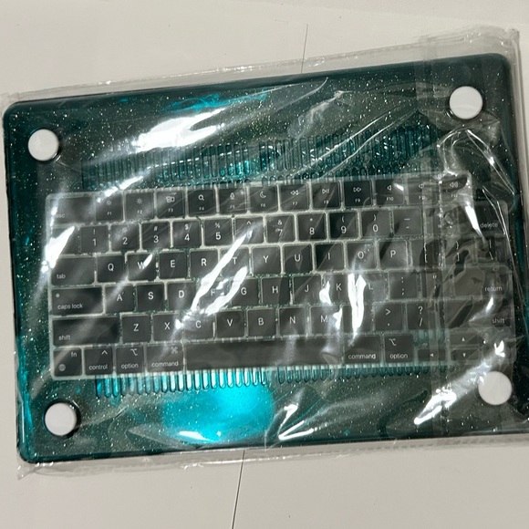 Macbook Pro 14” Case NEW in Sparkly Teal - Picture 3 of 4